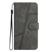 For Samsung Galaxy S25 5G Skin-feel Stitching Leather Phone Case(Grey)