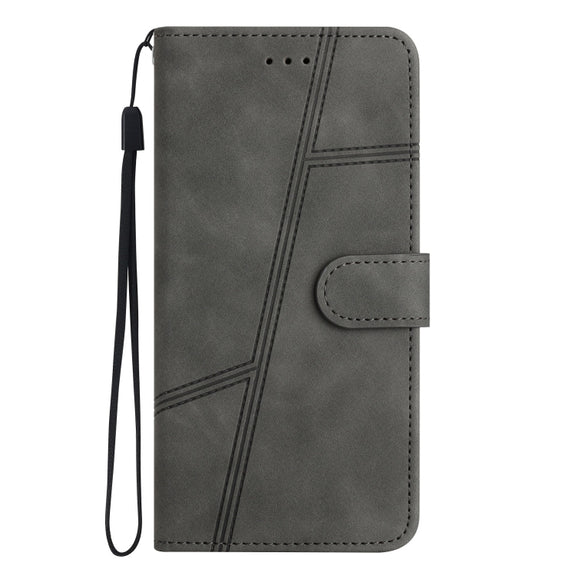 For Samsung Galaxy S25 5G Skin-feel Stitching Leather Phone Case(Grey)