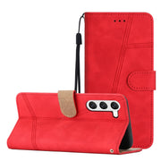 For Samsung Galaxy S25 5G Skin-feel Stitching Leather Phone Case(Red)