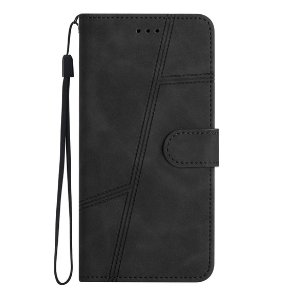 For Samsung Galaxy S25+ 5G Skin-feel Stitching Leather Phone Case(Black)