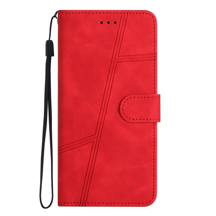 For Samsung Galaxy S25+ 5G Skin-feel Stitching Leather Phone Case(Red)