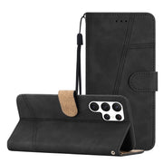 For Samsung Galaxy S25 Ultra 5G Skin-feel Stitching Leather Phone Case(Black)