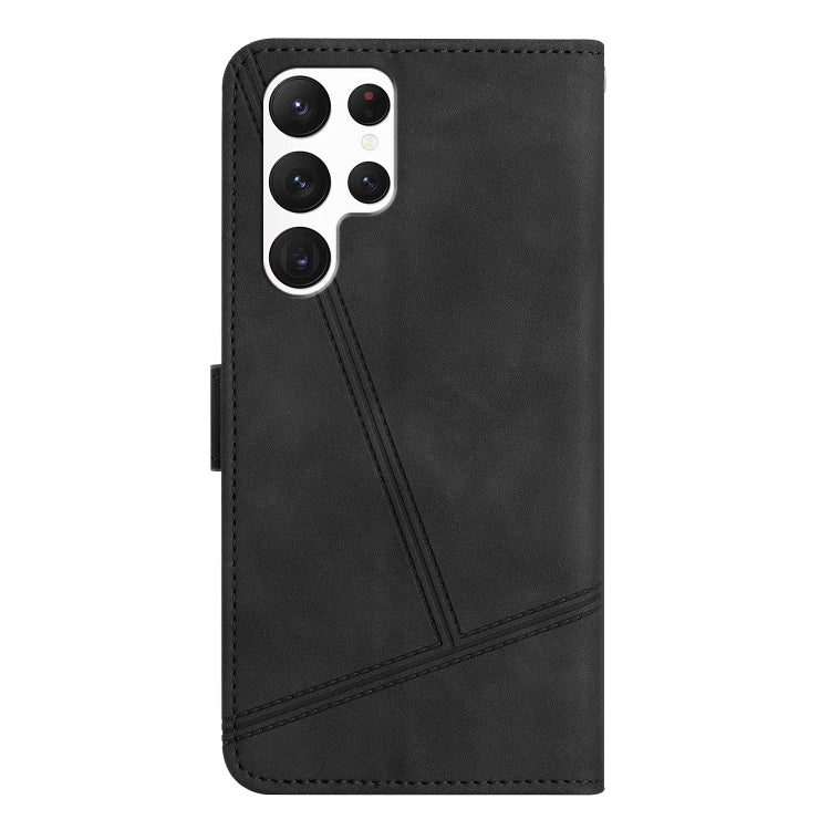 For Samsung Galaxy S25 Ultra 5G Skin-feel Stitching Leather Phone Case(Black)