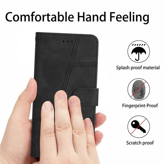 For Samsung Galaxy S25 Ultra 5G Skin-feel Stitching Leather Phone Case(Black)