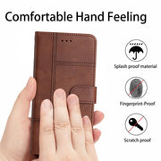 For Samsung Galaxy S25 5G Cowhide Texture Stitching Leather Phone Case(Coffee)