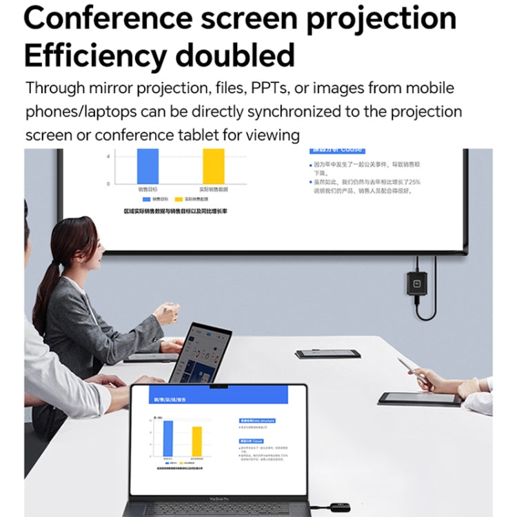 G128 1080P 60Hz Wireless HD Screen Projector Transmitter and Receiver Kit(Black)