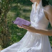 For Samsung Galaxy S25 5G Skin-feel Embossed Butterfly Leather Phone Case(Purple)