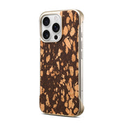 For iPhone 16 Pro Max Denior A18 WoodenPaint MagSafe Phone Case(Brown)