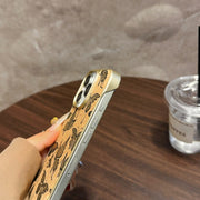 For iPhone 16 Denior A18 WoodenPaint MagSafe Phone Case(Tree Pattern)