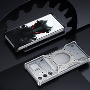 For ZTE nubia Red Magic 9S Pro / 9S Pro+ Gear Magnetic Holder Borderless Metal Phone Case(Black)