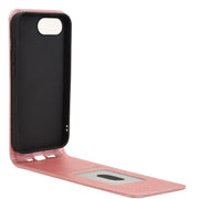 For iPhone 16e Magnetic Vertical Flip Leather Phone Case(Rose Gold)