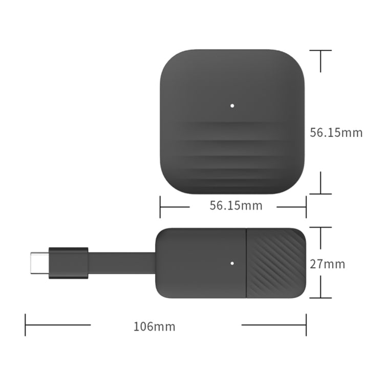 Q29+R39 1080P Type-C Wireless Screen Adapter(Black)