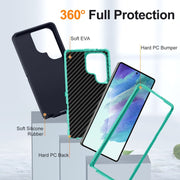 For Samsung Galaxy S25 Ultra 5G Life Water-resistant Rugged Phone Case(Dark Blue + Light Blue)