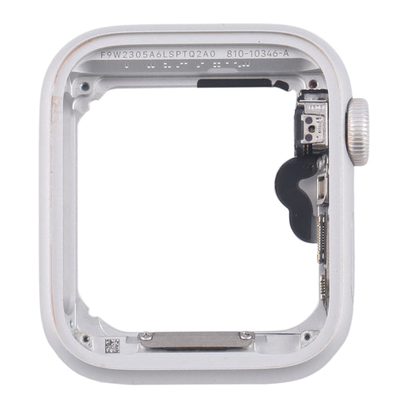 For Apple Watch Series SE 2020 44MM LTE Aluminium Alloy Middle Frame Bezel Plate with Crown Spin Axis Flex Cable(Silver)