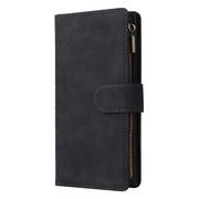 For Samsung Galaxy S25 Ultra 5G Multifunctional Frosted Zipper Wallet Leather Phone Case(Black)