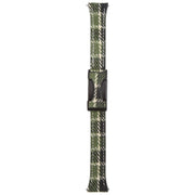 22mm Universal Slim Magnetic Buckle Napped Fabric Leather Watch Band(Green)