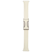 20mm Universal Slim Magnetic Buckle Genuine Leather Watch Band(Beige)
