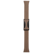 22mm Universal Slim Magnetic Buckle Genuine Leather Watch Band(Dark Brown)