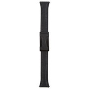22mm Universal Slim Magnetic Buckle Genuine Leather Watch Band(Black)