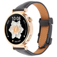 22mm Universal Slim Magnetic Buckle Genuine Leather Watch Band(Plain Weave Black) - free shipping - PMc TechLife - Order now!