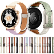 20mm Universal Slim Magnetic Buckle Genuine Leather Watch Band(Dark Brown)
