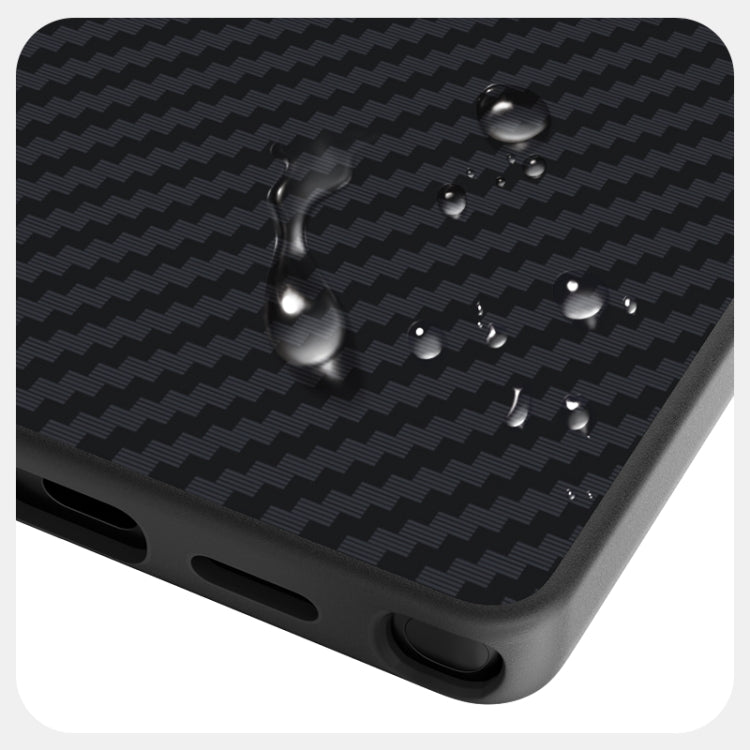 For Samsung Galaxy S25 5G / S24 5G ABEEL C Carbon Fiber Series 6D Micro Relief MagSafe Phone Case(Black Grey)