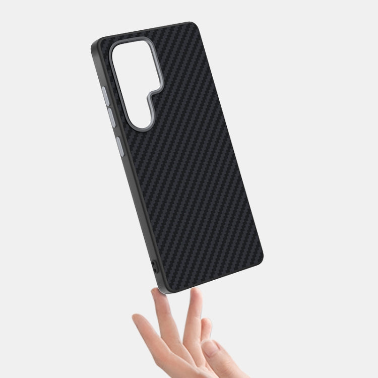 For Samsung Galaxy S25 5G / S24 5G ABEEL C Carbon Fiber Series 6D Micro Relief MagSafe Phone Case(Black Grey)