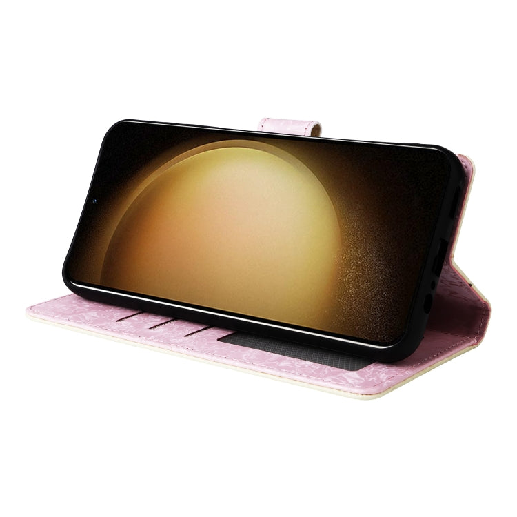 For Samsung Galaxy S25+ 5G Bronzing Painting RFID Leather Phone Case(Yellow Daisy)