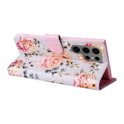 For Samsung Galaxy S25 Ultra 5G Bronzing Painting RFID Leather Phone Case(Pastoral Rose)