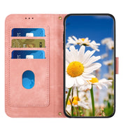 For Samsung Galaxy S25 Ultra 5G Floral Pattern Leather Phone Case with Lanyard(Pink)
