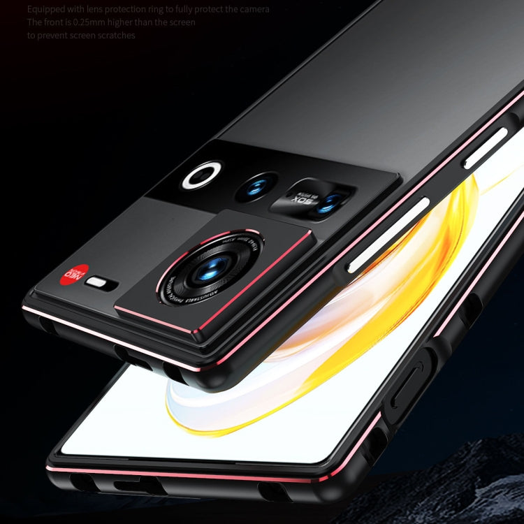 For ZTE nubia Z70 Ultra Aurora Series Lens Protector + Metal Frame Phone Case(Silver)