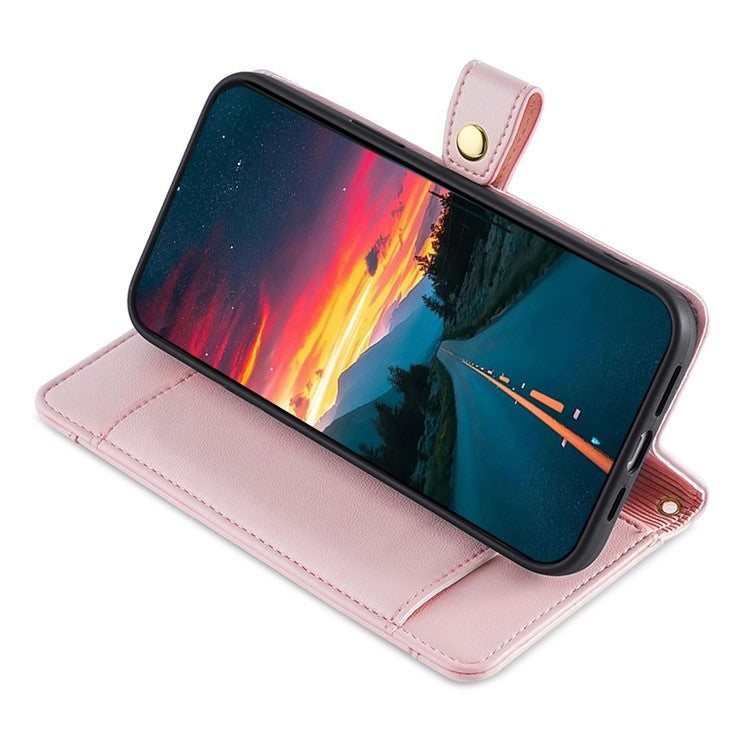 For Fujitsu Arrows We2 Sheep Texture Cross-body Zipper Wallet Leather Phone Case(Pink)