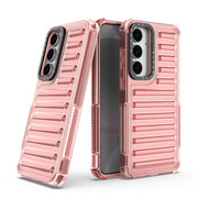 For Samsung Galaxy S25+ 5G High Transparency TPU Hybrid PC Airbag Phone Case(Peach Red)
