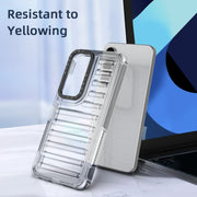 For Samsung Galaxy S25+ 5G High Transparency TPU Hybrid PC Airbag Phone Case(Transparent Blue)