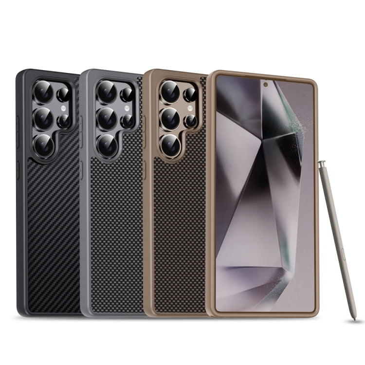 For Samsung Galaxy S25+ 5G Pita Series TPU + PC Texture Phone Case(Black)
