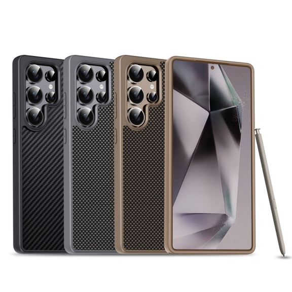 For Samsung Galaxy S25+ 5G Pita Series TPU + PC Texture Phone Case(Black)