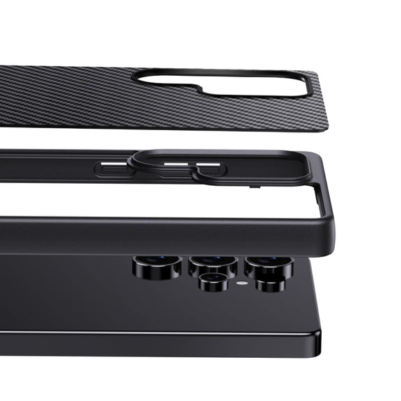 For Samsung Galaxy S25+ 5G Pita Series TPU + PC Texture Phone Case(Black)