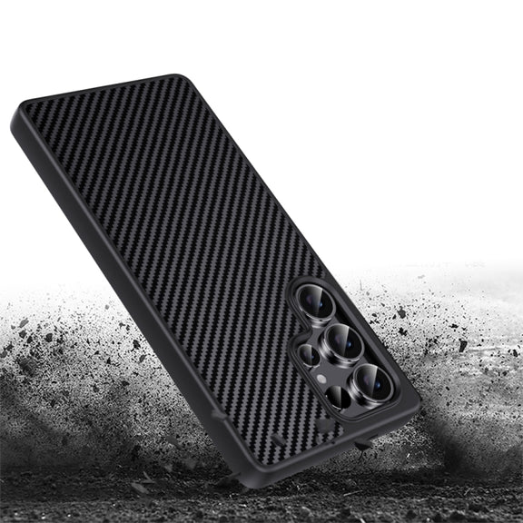 For Samsung Galaxy S25+ 5G Pita Series TPU + PC Texture Phone Case(Black)