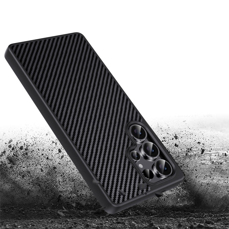 For Samsung Galaxy S25+ 5G Pita Series TPU + PC Texture Phone Case(Black)