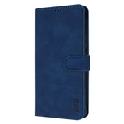 For Samsung Galaxy S25 5G AZNS Skin Feel Calf Texture Flip Leather Phone Case(Blue)