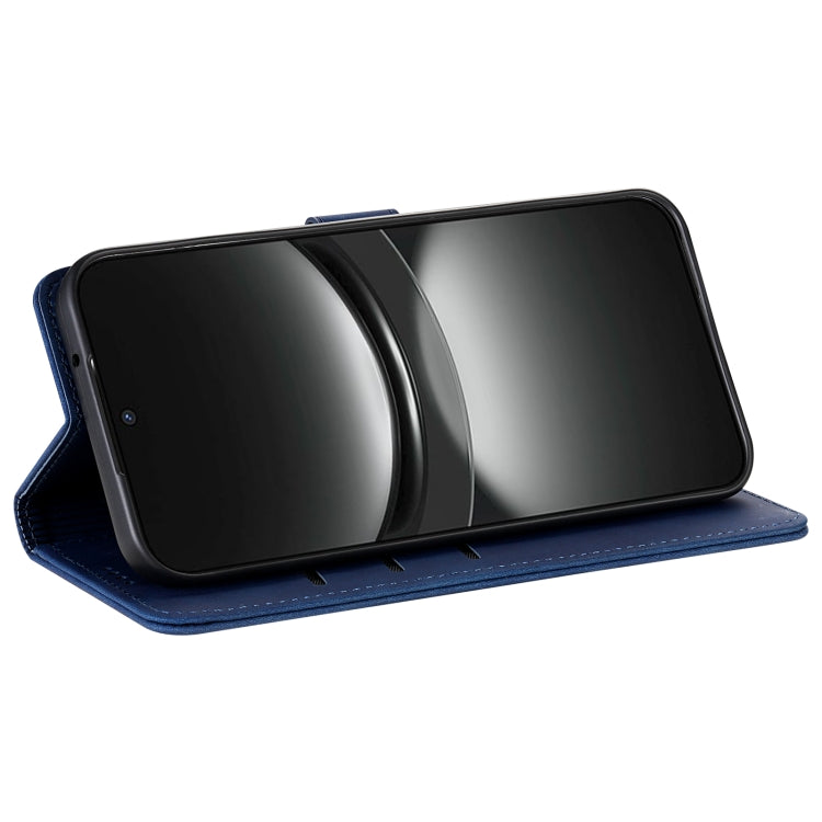 For Samsung Galaxy S25 5G AZNS Skin Feel Calf Texture Flip Leather Phone Case(Blue)