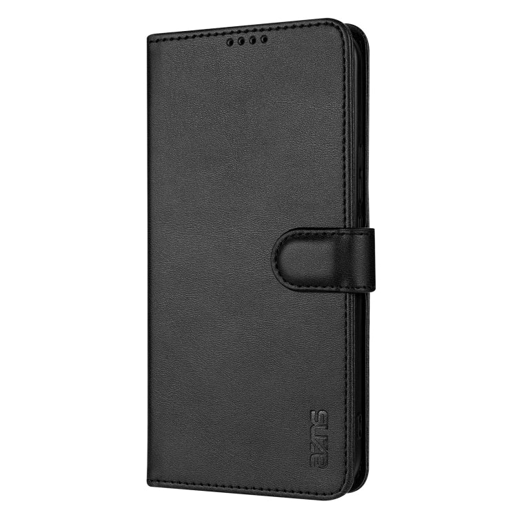 For Samsung Galaxy S25 5G AZNS Skin Feel Calf Texture Flip Leather Phone Case(Black)