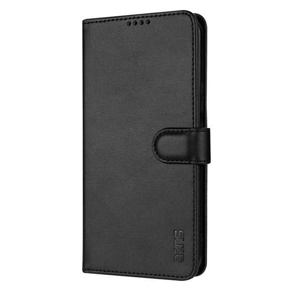 For Samsung Galaxy S25 5G AZNS Skin Feel Calf Texture Flip Leather Phone Case(Black)