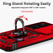 For Samsung Galaxy S25 5G Sliding Camshield Holder Phone Case(Red)