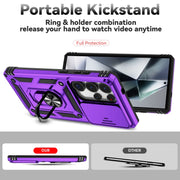 For Samsung Galaxy S25 Ultra 5G Sliding Camshield Holder Phone Case(Purple)