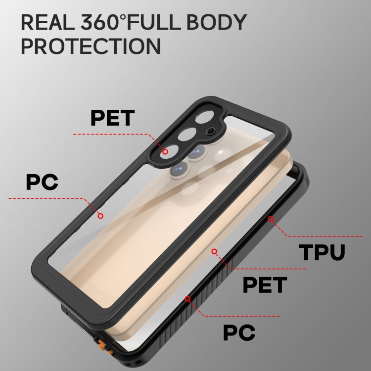 For Samsung Galaxy S25+ 5G RedPepper IP68 Water-resistant Triple-proof Phone Case(Black)