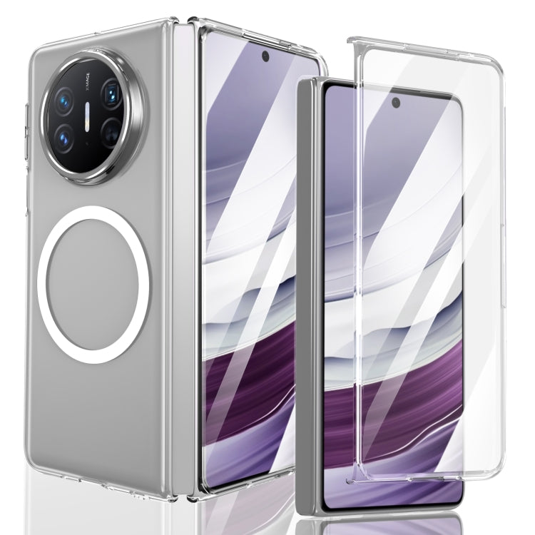 For Huawei Mate X3 lce Folding Series MagSafe Integrated Clear PC Phone Case(Silver)