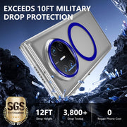 For Huawei Mate X5 lce Folding Series MagSafe Integrated Clear PC Phone Case(Royal Blue)