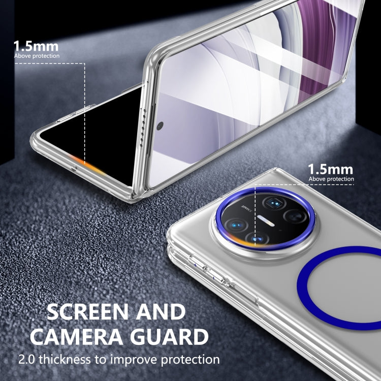 For Huawei Mate X5 lce Folding Series MagSafe Integrated Clear PC Phone Case(Royal Blue)