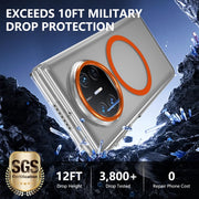 For Huawei Mate X5 lce Folding Series MagSafe Integrated Clear PC Phone Case(Orange)